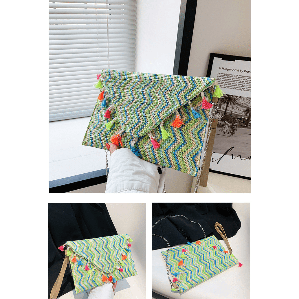 Pochette Multicolore | Verte