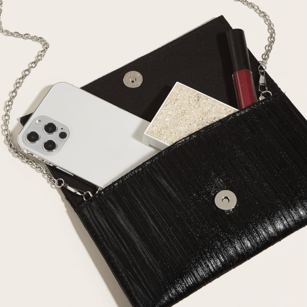 Petite Pochette | Paillettes Noires