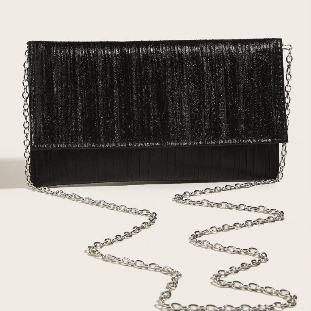 Petite Pochette | Paillettes Noires