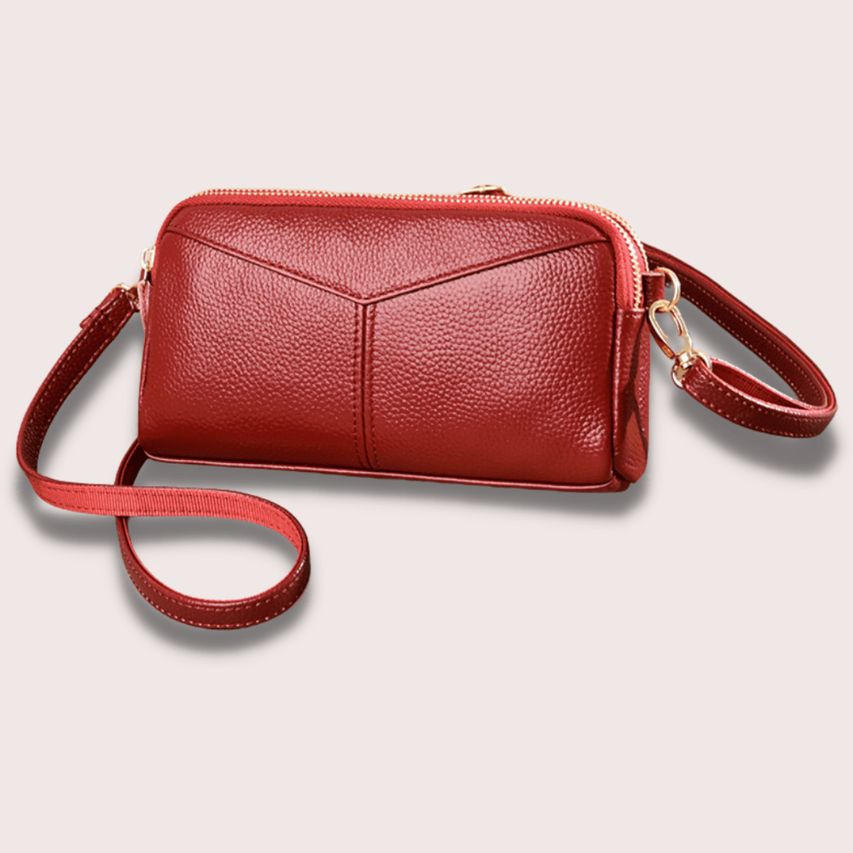 Petite Pochette Rouge en Cuir pour Femme