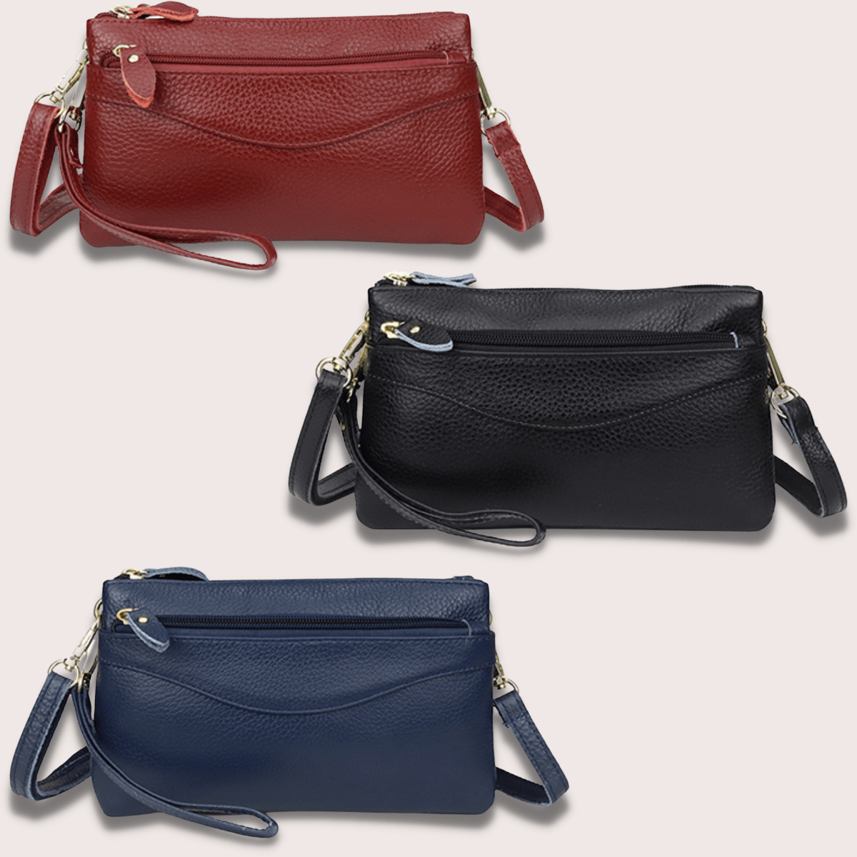 Pochette de Luxe en Cuir Bleu pour Femme