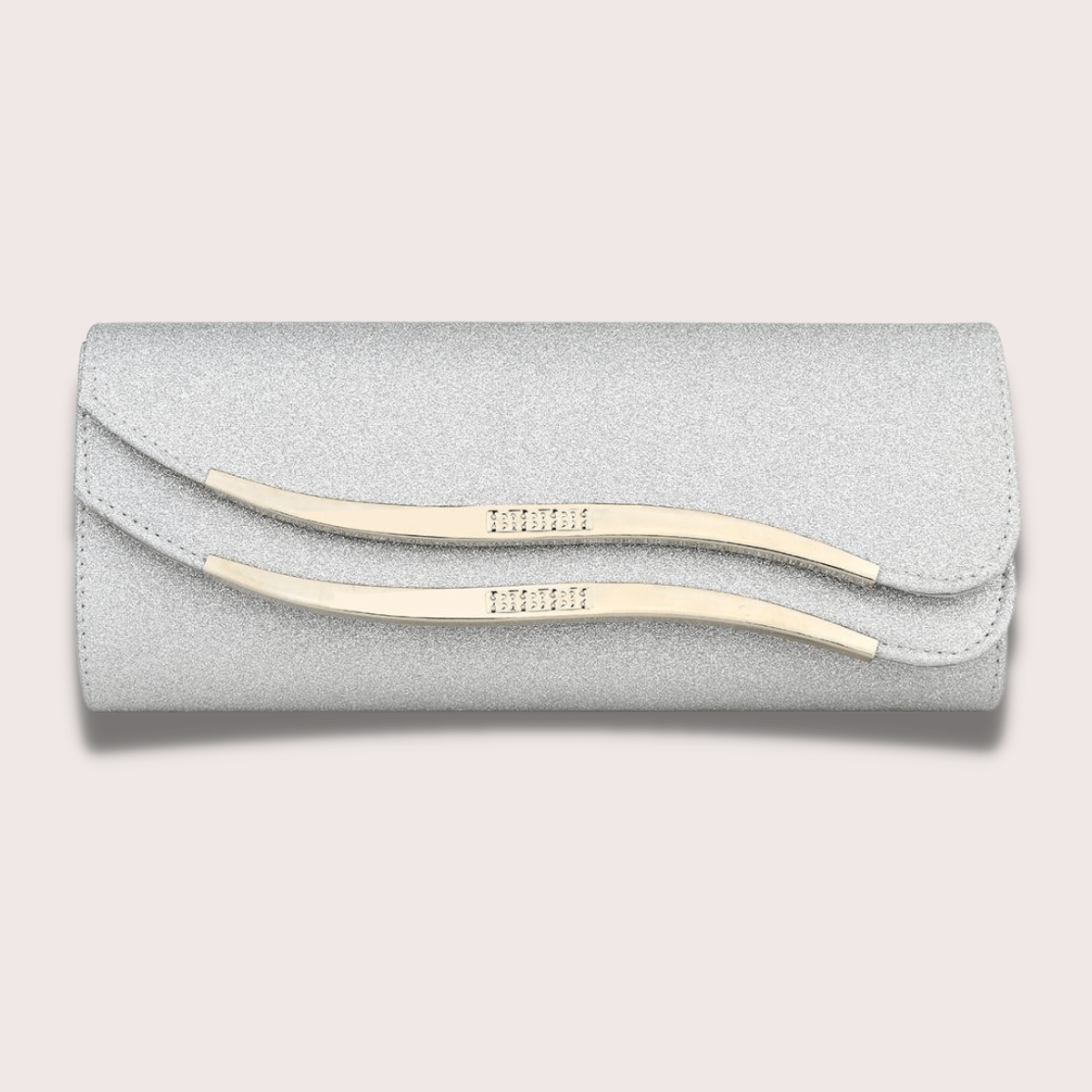 Pochette de Soirée Argent | effet Pailleté