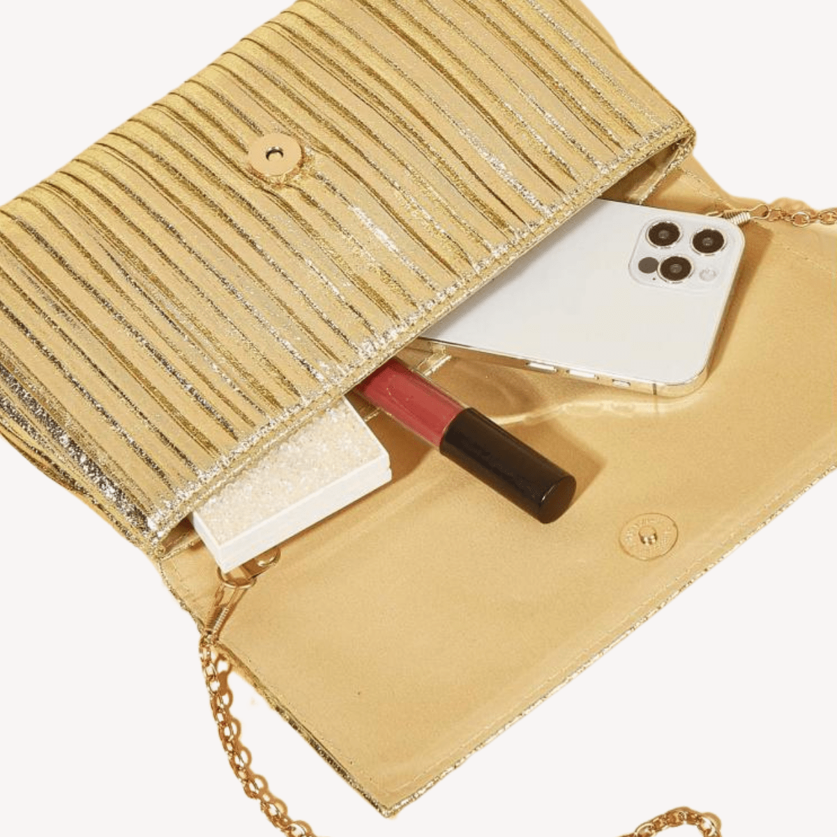 Pochette Jaune Métallisée