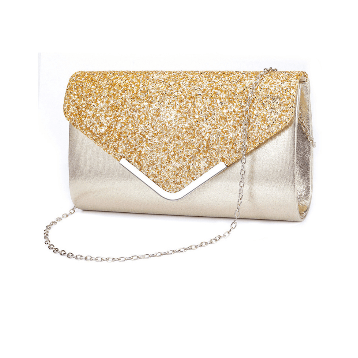 Pochette Pailletée Dorée Mariage