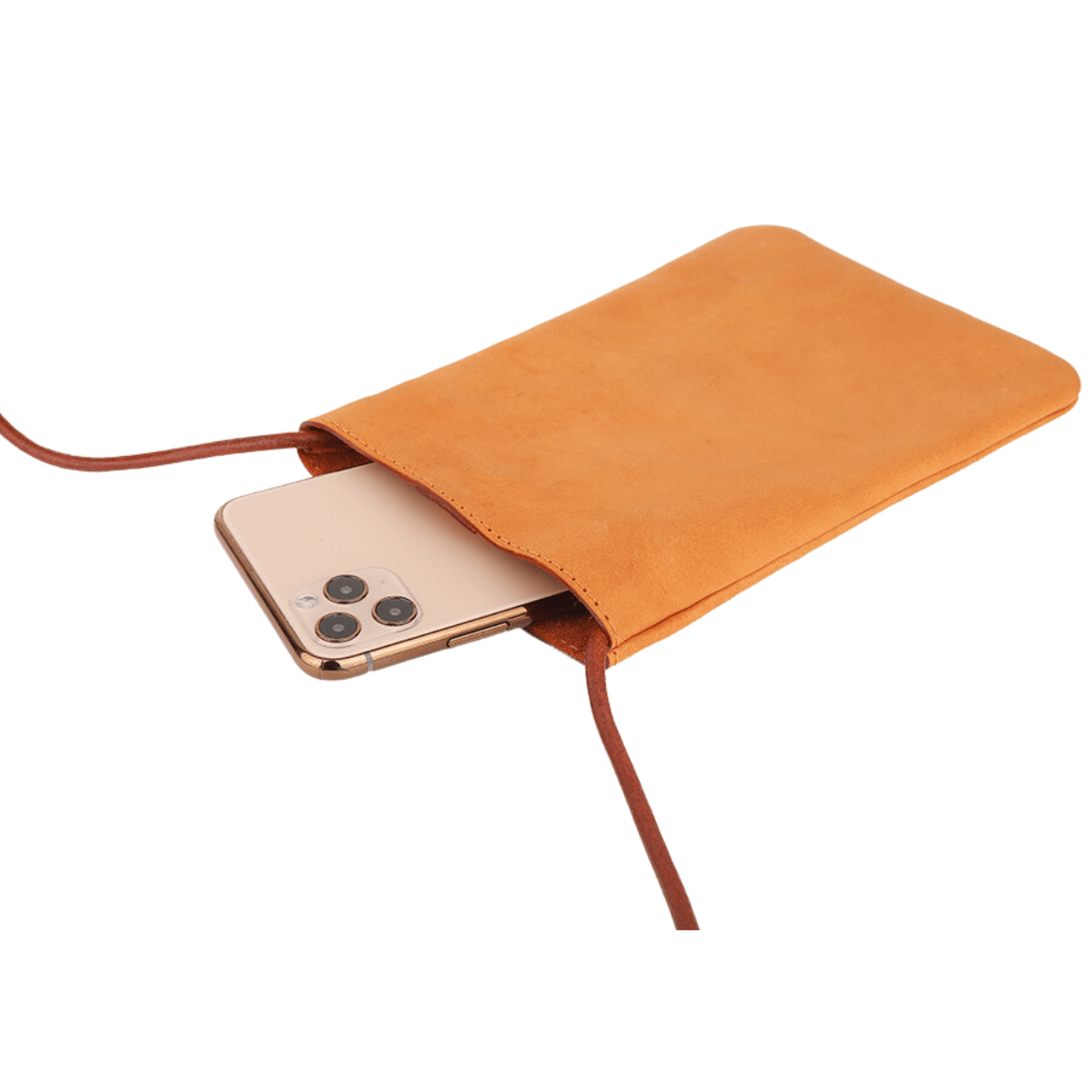 Pochette Telephone Cuir Marron